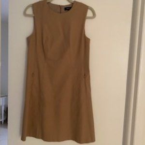 theory khaki tan color mini dress size 4